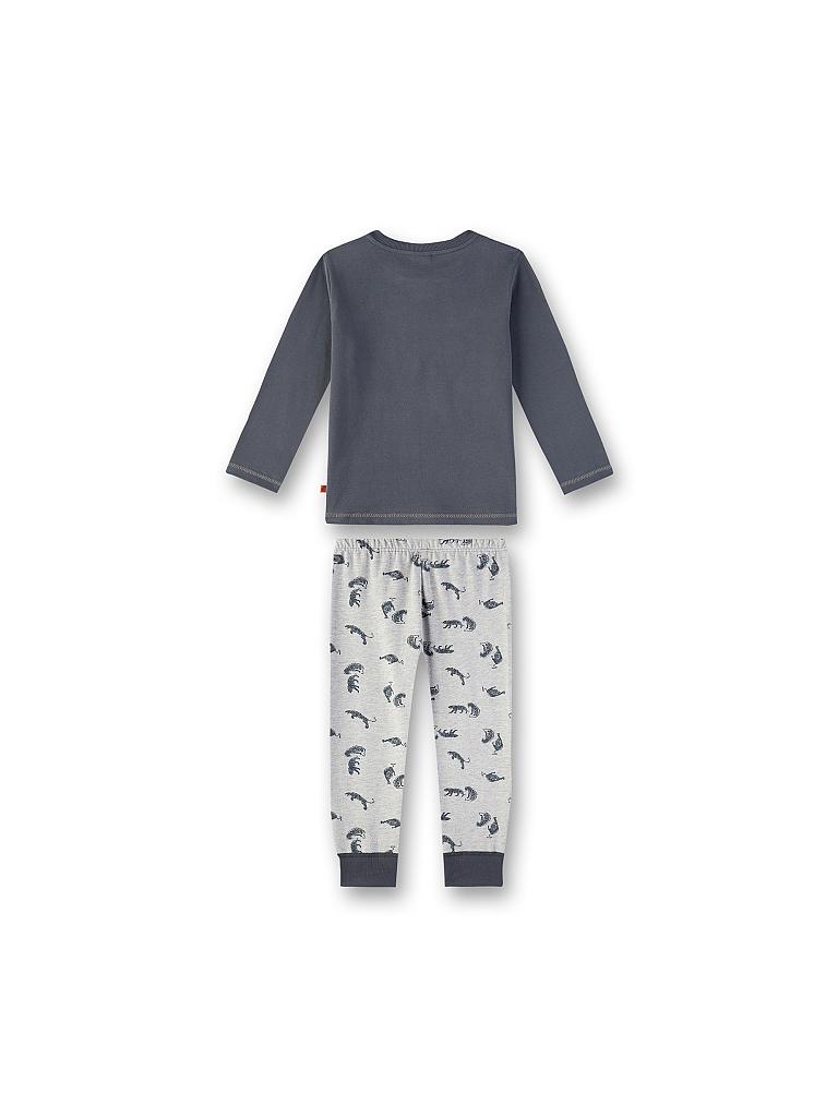 SANETTA | Jungen-Pyjama "Arctic Tiger" | schwarz