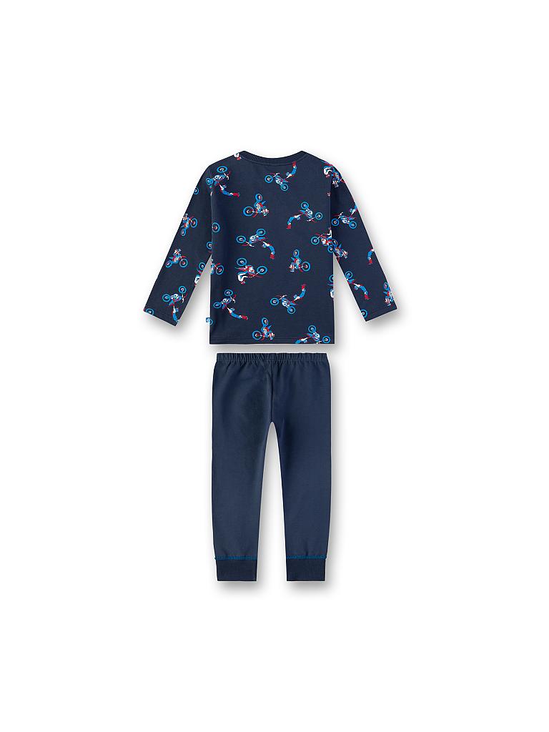 SANETTA | Jungen-Pyjama "Motocross" | blau