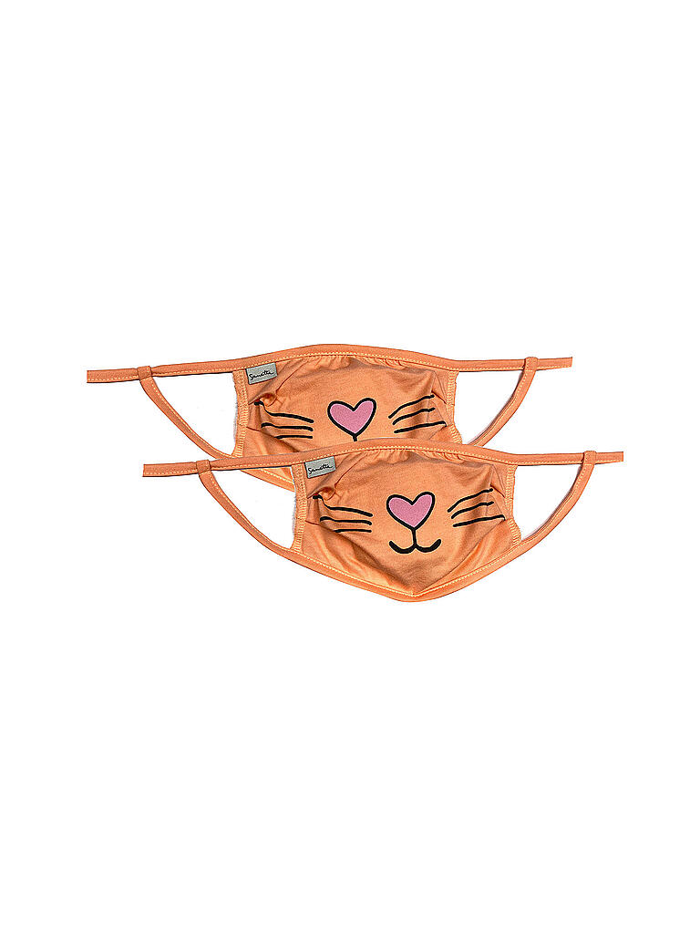 SANETTA | Mädchen Mund-Nasen-Maske 2er Pkg Katze | rosa
