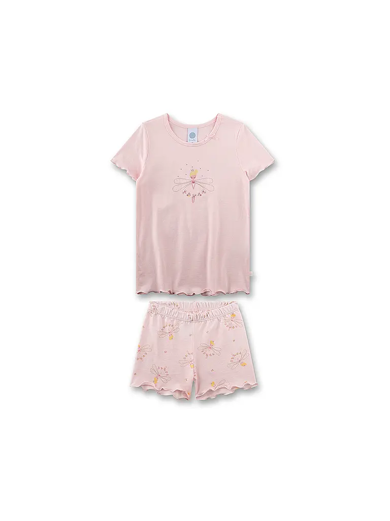 SANETTA | Mädchen Pyjama 2-teilig T-Shirt und Shorts | Rosa