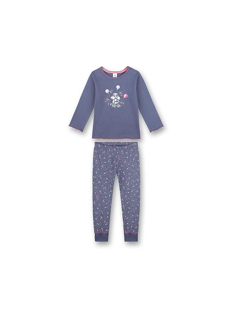 SANETTA | Mädchen Pyjama Poodle Party | blau