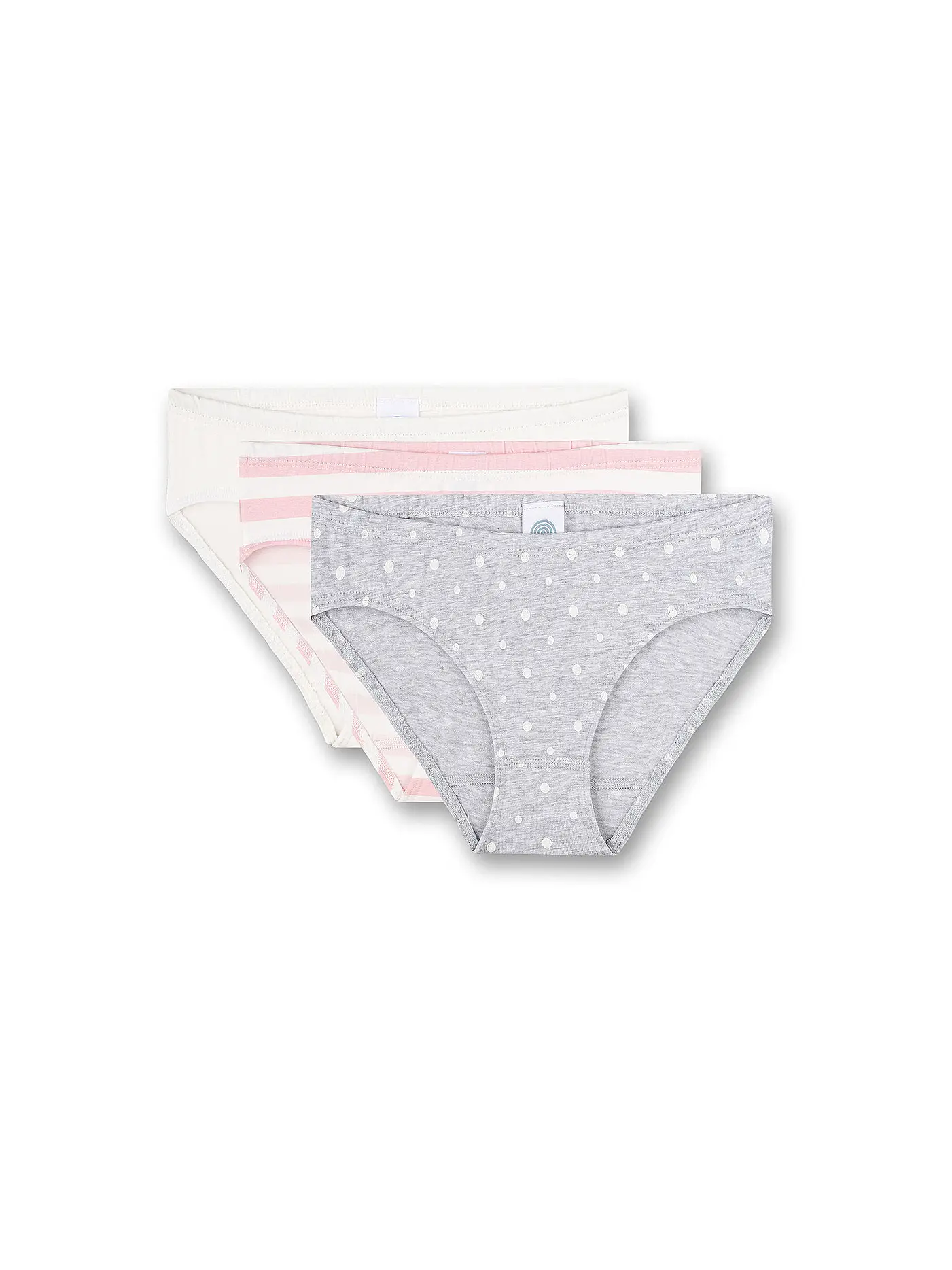 SANETTA | Mädchen Slip 3er Pkg. hellgrau melange | hellgrau