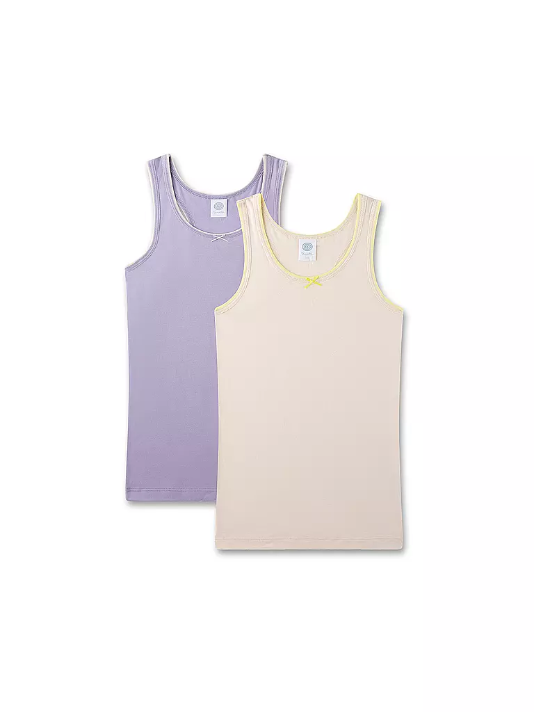 SANETTA | Mädchen Unterhemd 2-er Pkg sand | creme