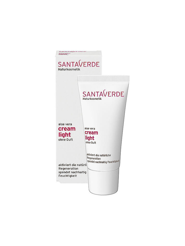 SANTAVERDE | Gesichtscreme - Aloe Vera cream light ohne Duft 30ml | keine Farbe