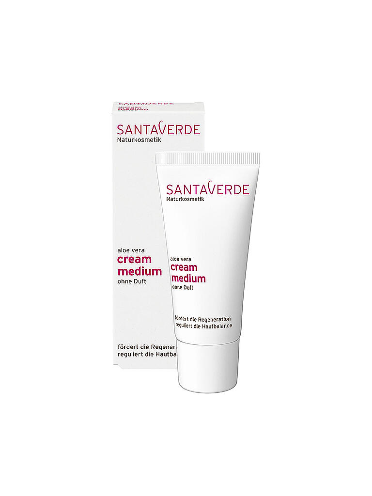 SANTAVERDE | Gesichtscreme - Aloe Vera cream medium ohne Duft 30ml | keine Farbe