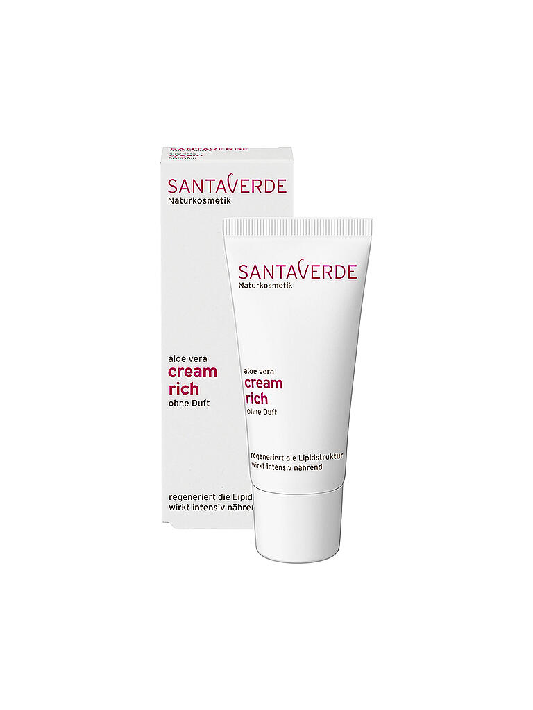 SANTAVERDE | Gesichtscreme - Aloe Vera cream rich ohne Duft 30ml | keine Farbe