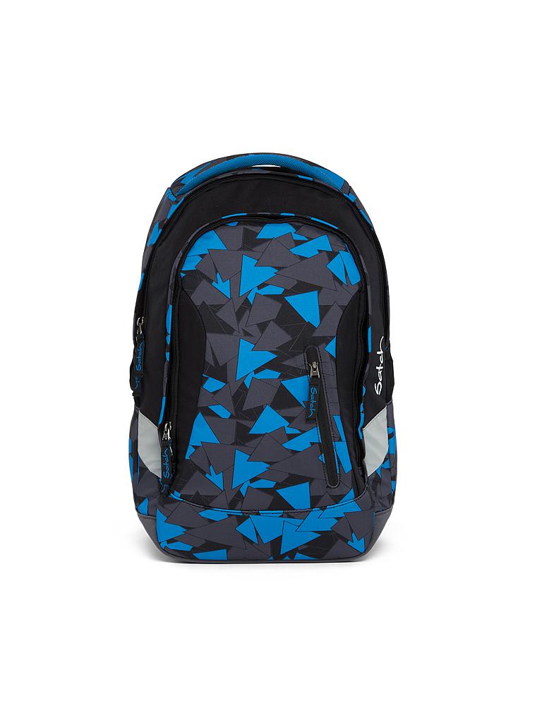 SATCH | Schul-Rucksack "Sleek-Blue Triangle" | transparent