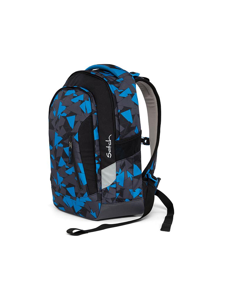 SATCH | Schul-Rucksack "Sleek-Blue Triangle" | transparent