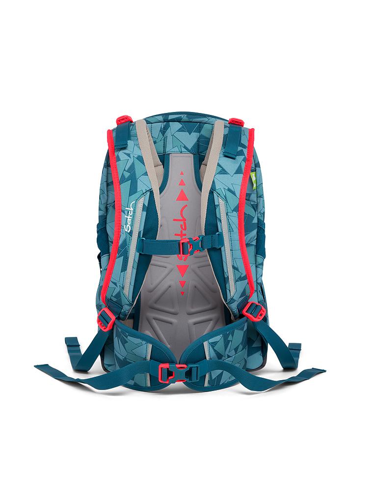 SATCH | Schul-Rucksack "Sleek-Petrol Triangle" | 