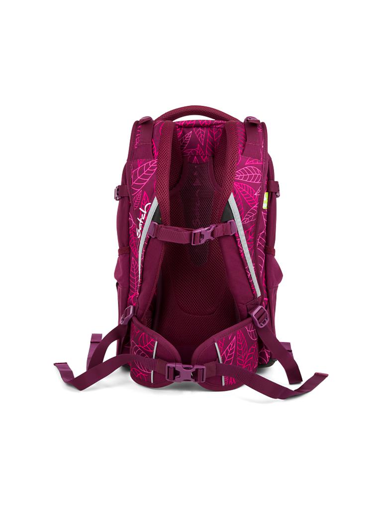 SATCH | Schulrucksack "Satch Pack - Purple Leaves" | pink