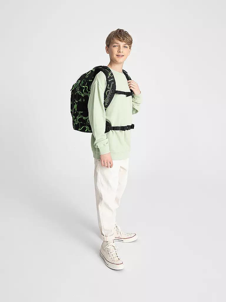 SATCH | Schulrucksack Pack - Green Supreme | schwarz