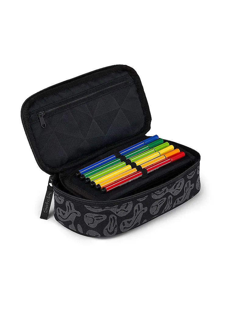 SATCH | Schulrucksack Pack Set Blurry Faces | Schwarz