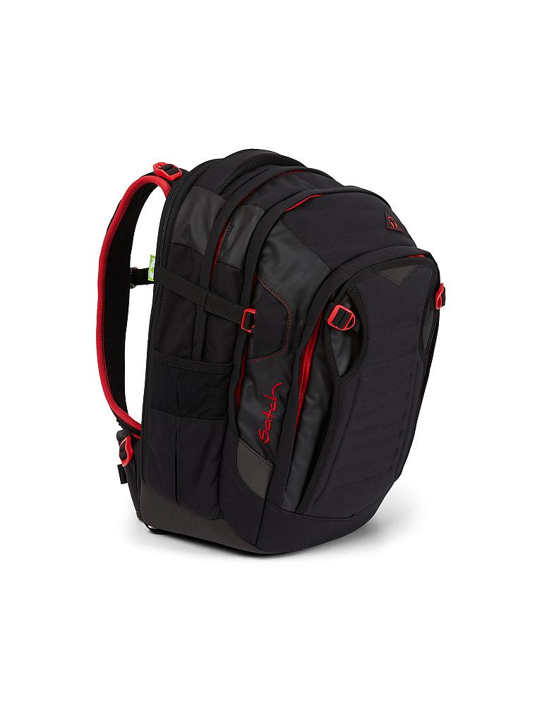 Satch Match Zaino Scolastico Espandibile - Fire Phantom (Nero/Rosso) - 30/35L - Realizzato In PET Riciclato