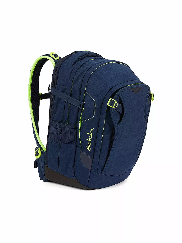 SATCH | Schulrucksack Satch Match Toxic Yellow | dunkelblau