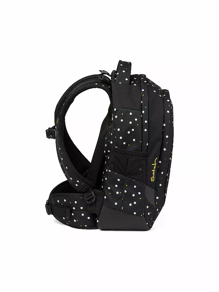 SATCH | Schulrucksack Sleek - Lazy Daisy | schwarz