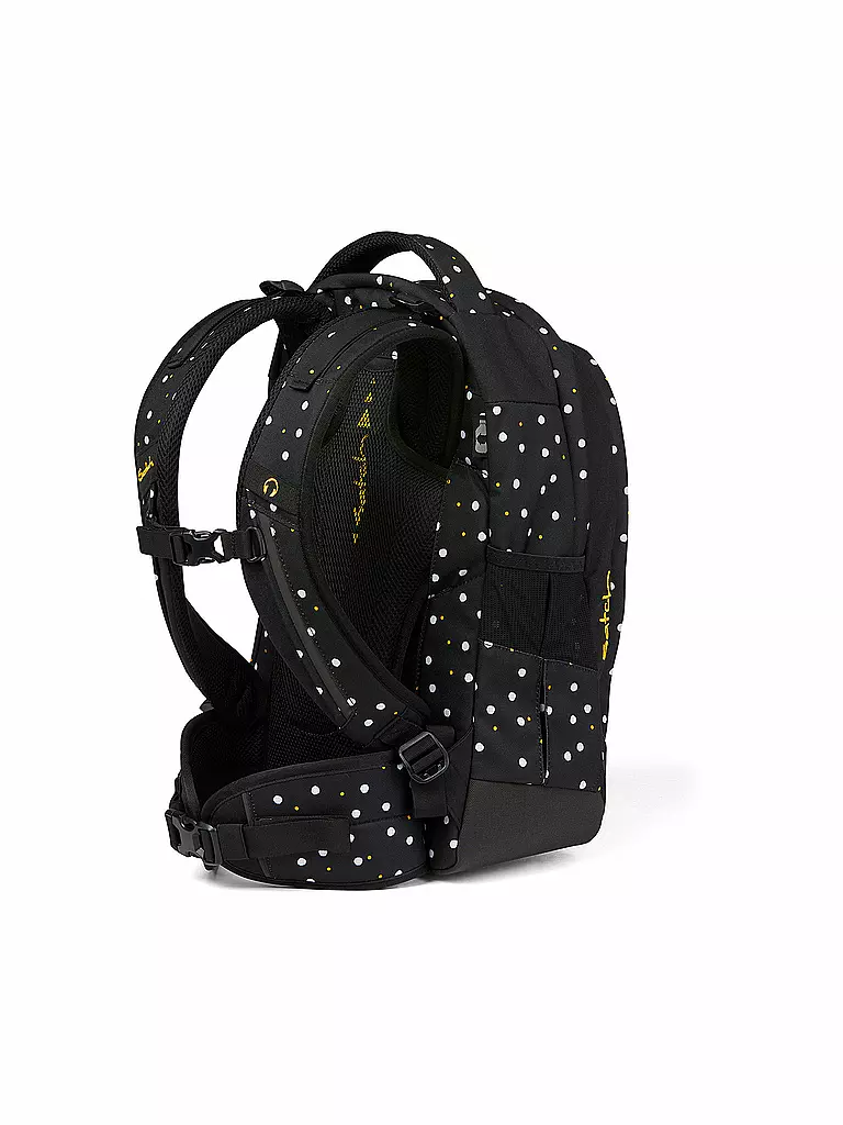 SATCH | Schulrucksack Sleek - Lazy Daisy | schwarz