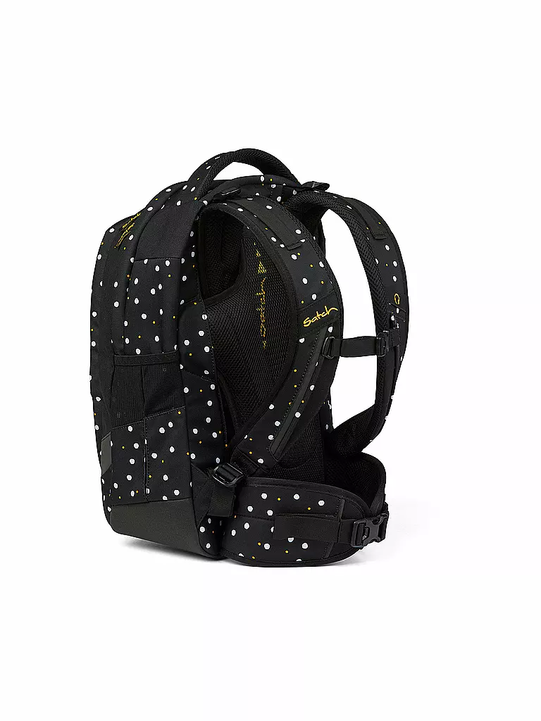 SATCH | Schulrucksack Sleek - Lazy Daisy | schwarz