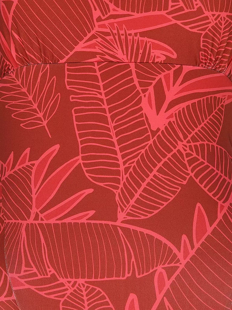 SAVE THE DUCK | Damen Badeanzug ONDINE macro palms red | rot