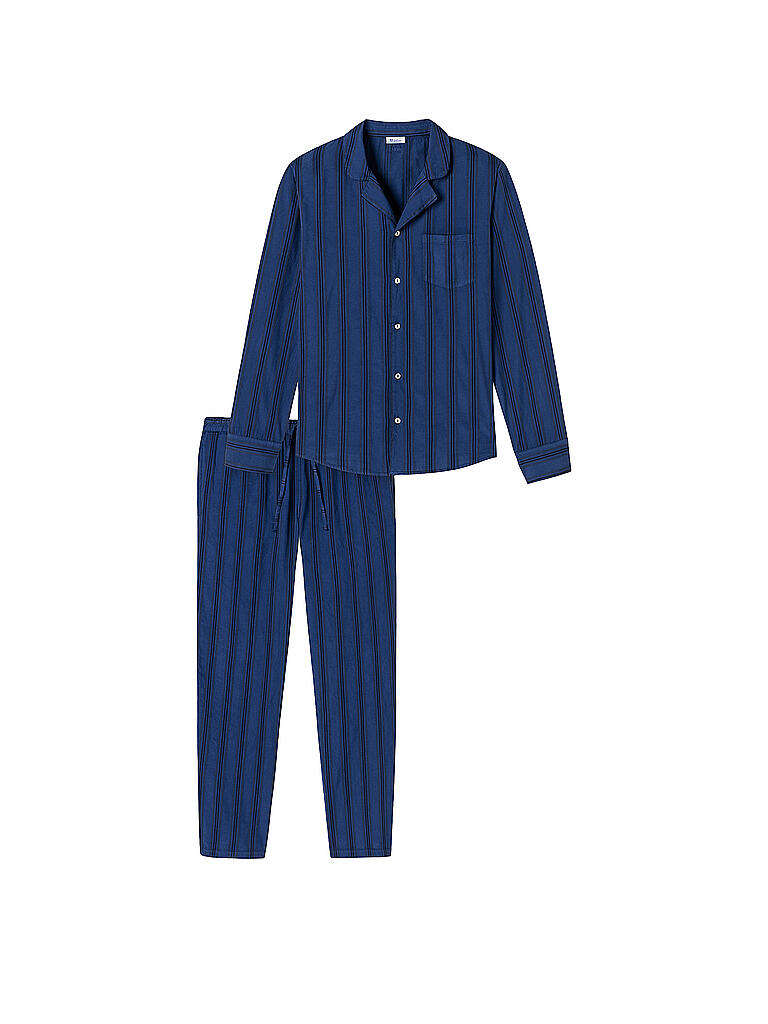 SCHIESSER REVIVAL | Pyjama Alfred | blau