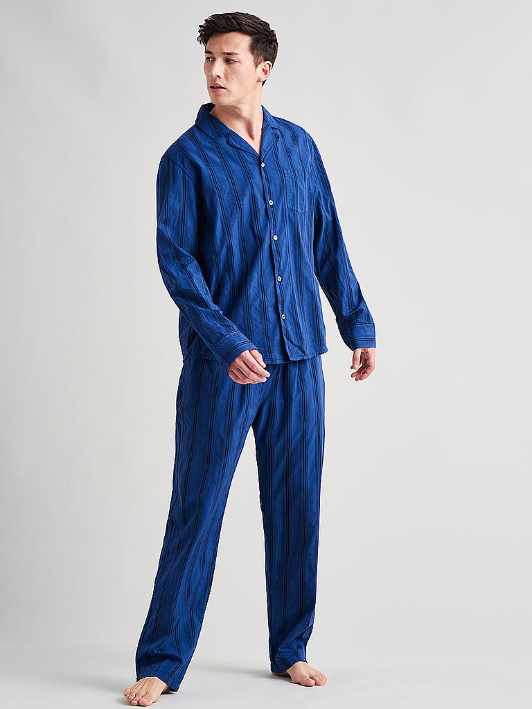 SCHIESSER REVIVAL | Pyjama Alfred | blau