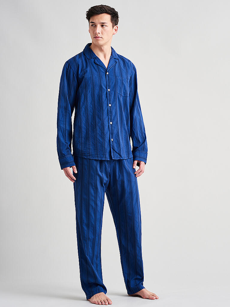 SCHIESSER REVIVAL | Pyjama Alfred | blau