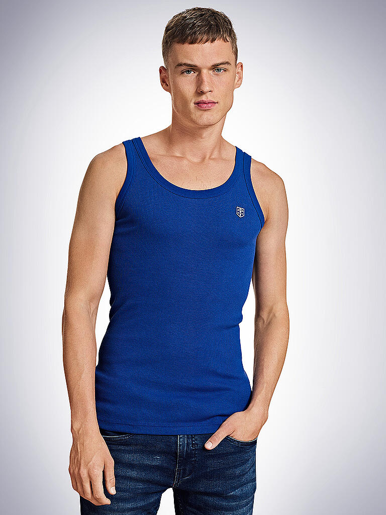 SCHIESSER REVIVAL | Tank Top " Friedrich " | blau