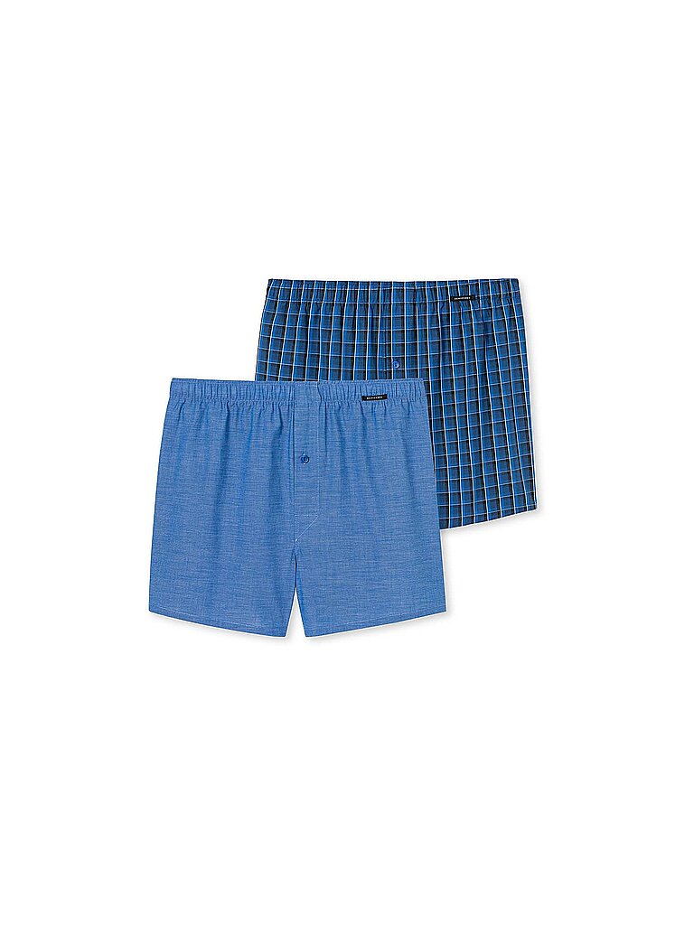 SCHIESSER Boxershorts 2er Pkg royal blau | S