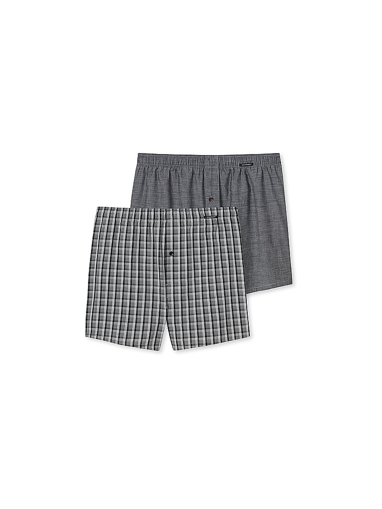 SCHIESSER Boxershorts 2er Pkg schwarz grau | S