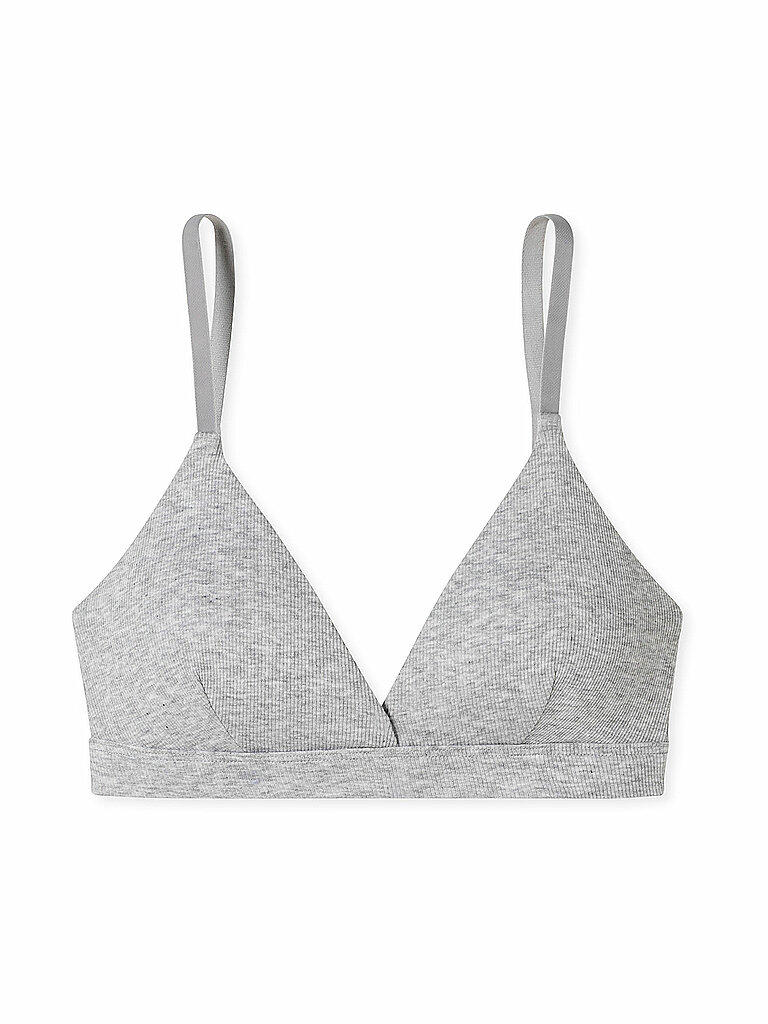 BH mit herausnehmbaren Pads RIB grau mel hellgrau 85C damen