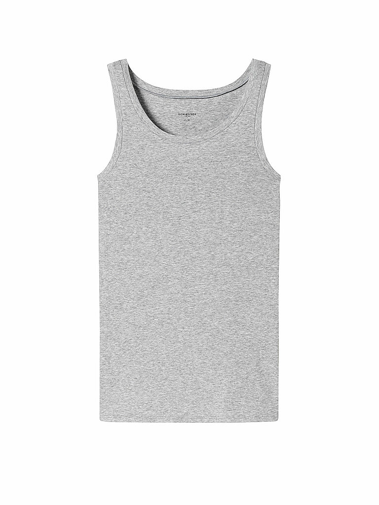 Top - Unterhemd RIB grau-mel hellgrau 40 damen