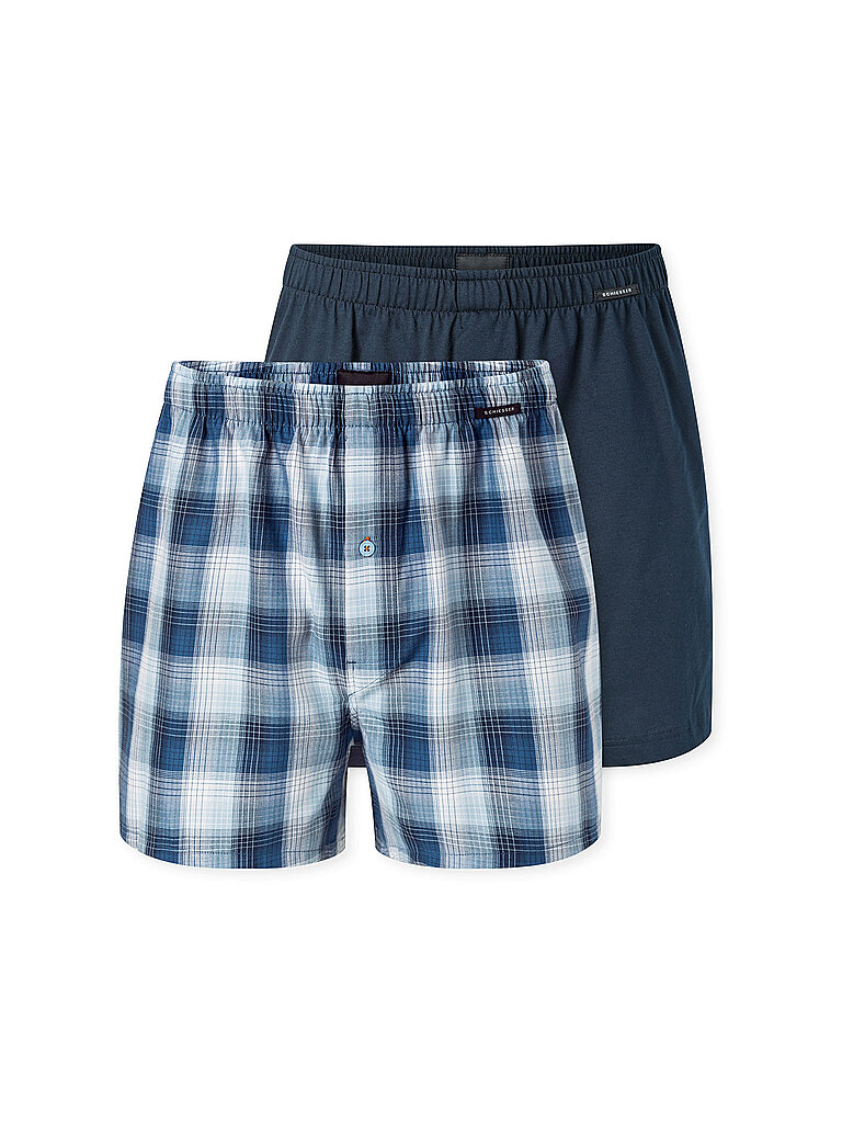 SCHIESSER Boxershorts 2er Pkg sortiert 3 blau | S