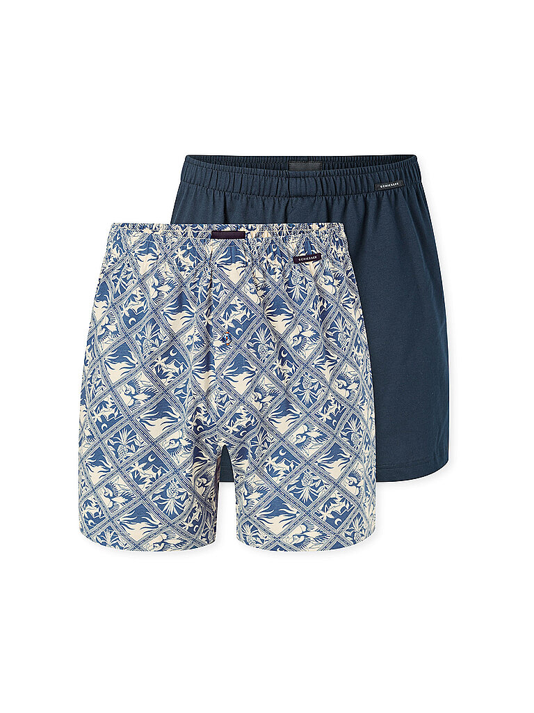 Boxershorts 2er Pkg. sortiert 16 blau L herren
