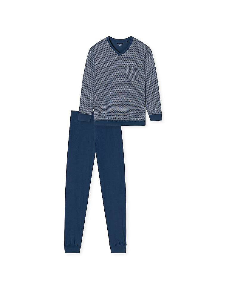 SCHIESSER Pyjama blau dunkelblau | 48