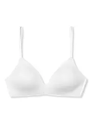SCHIESSER | BH gepadded ohne Bügel " Invisible Soft " sand | weiss