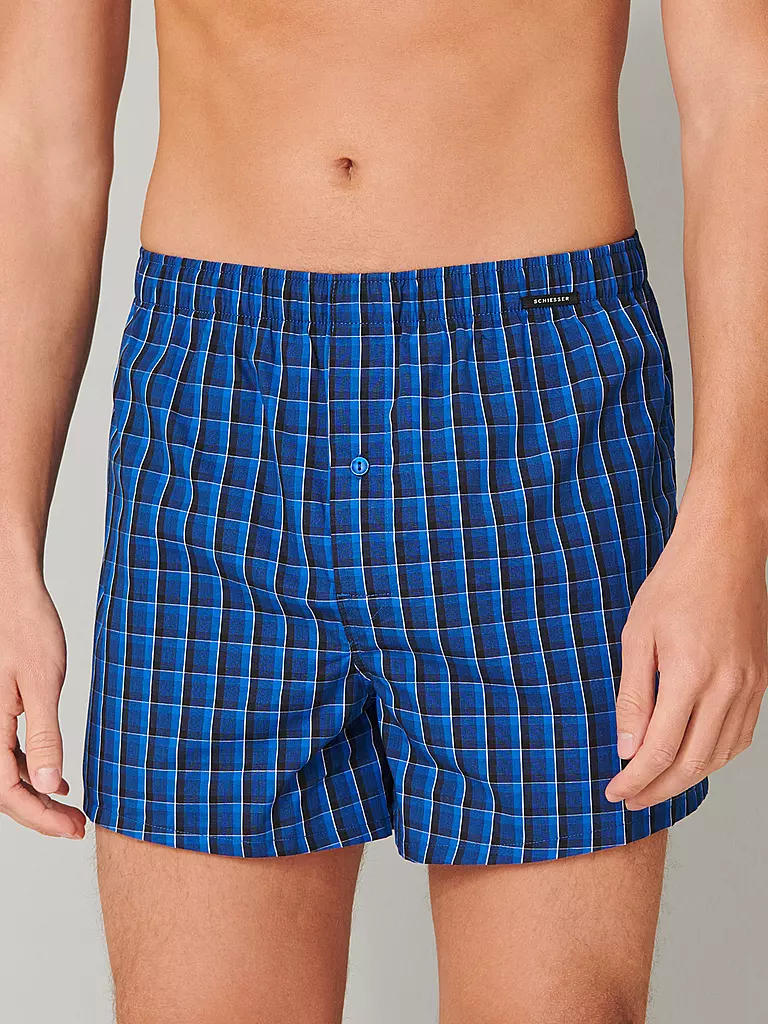 SCHIESSER | Boxershorts  2er Pkg royal | schwarz