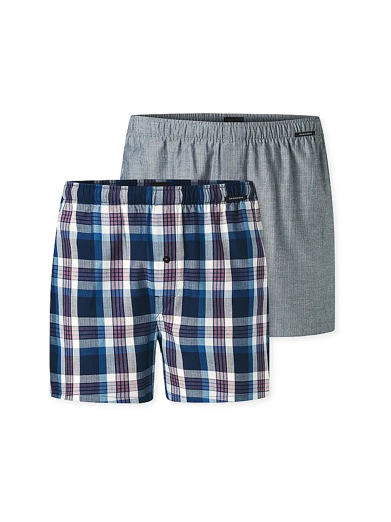 SCHIESSER | Boxershorts 2er Pkg. sortiert 3 | blau
