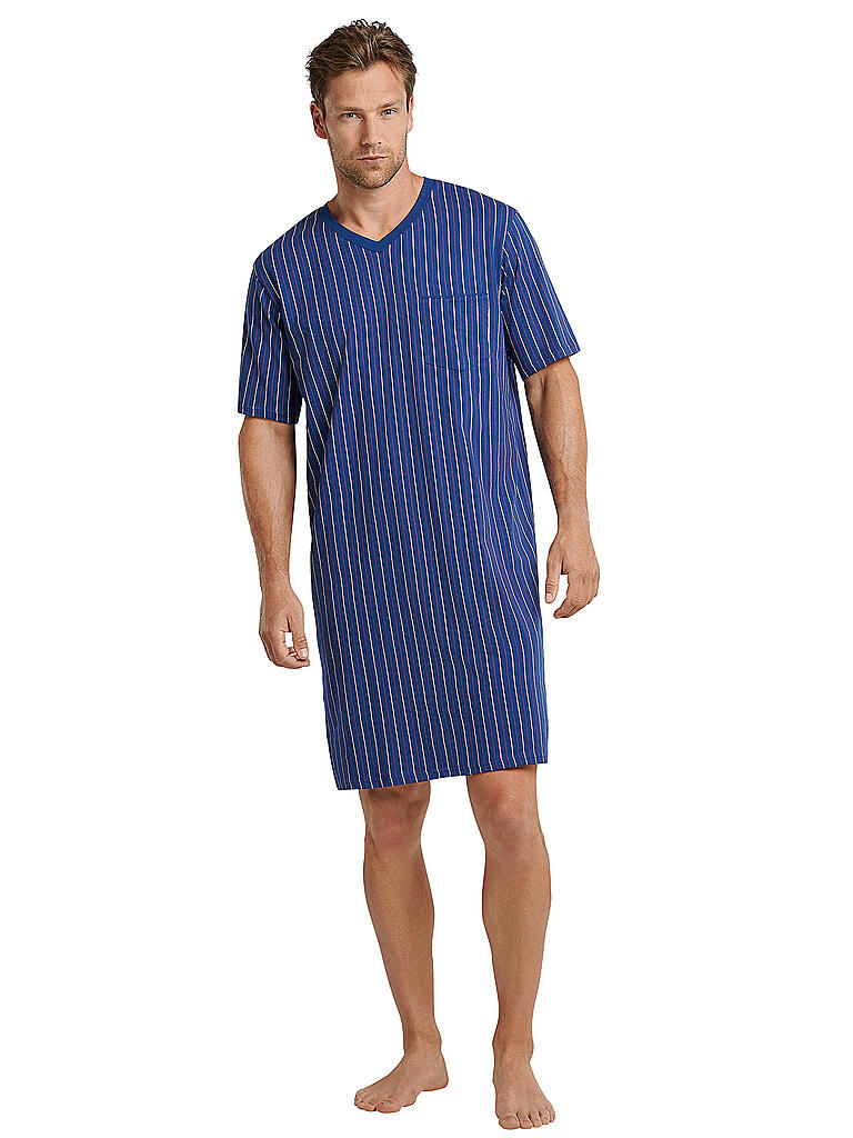 SCHIESSER | Herren Nachthemd | blau