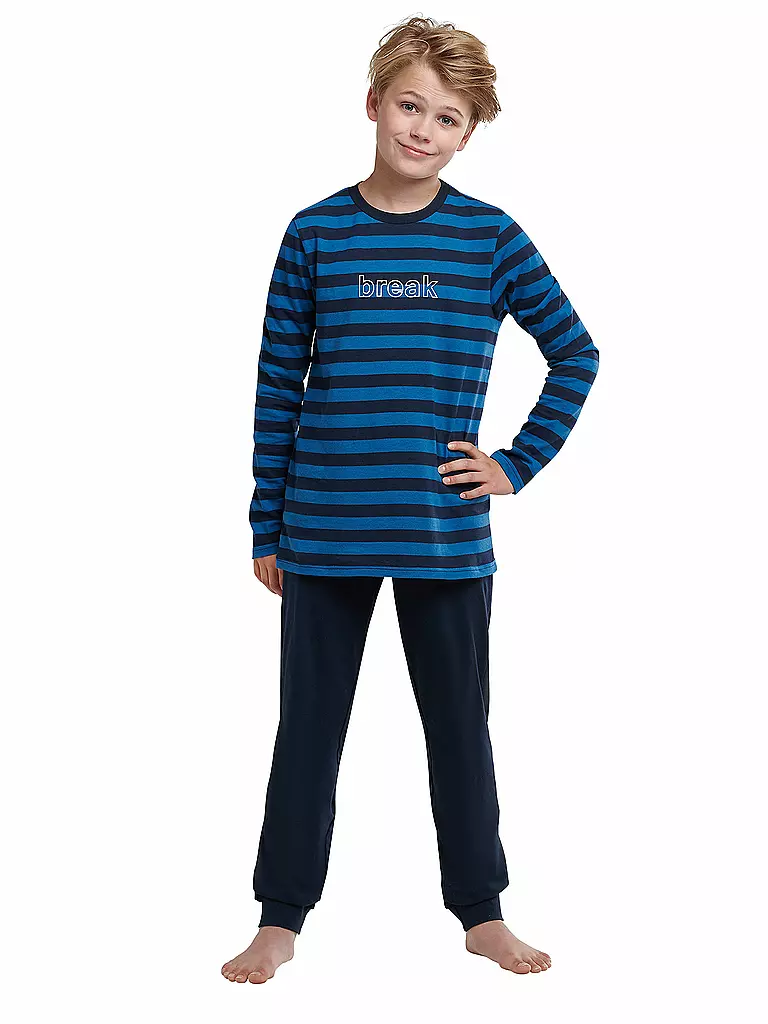 SCHIESSER | Jungen Pyjama  | blau