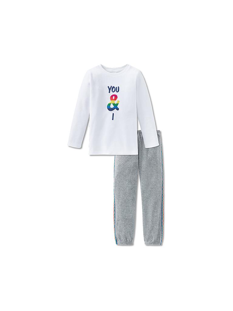 SCHIESSER | Jungen-Pyjama  | weiß