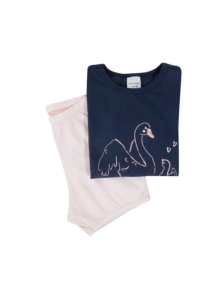 SCHIESSER | Mädchen Pyjama "Natural Love" | blau