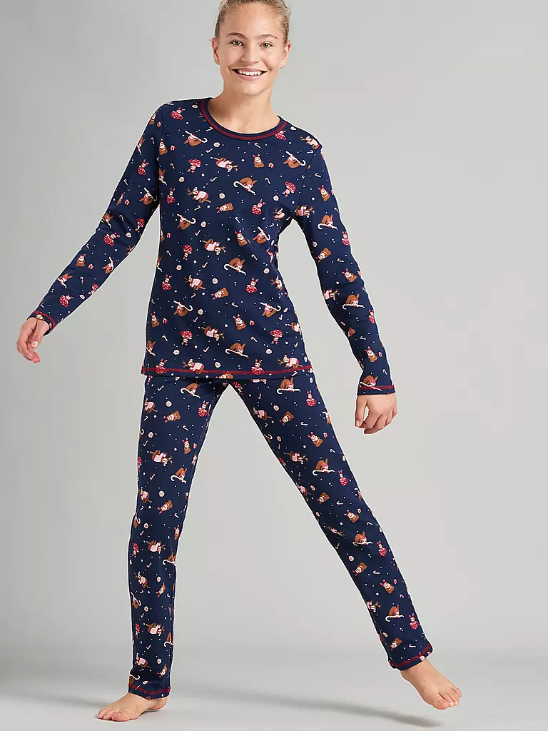 SCHIESSER | Mädchen Pyjama | blau