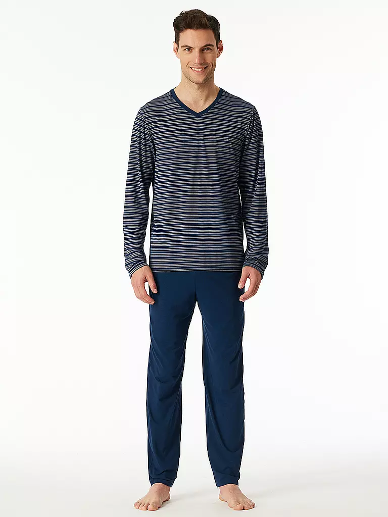 SCHIESSER | Pyjama  | blau