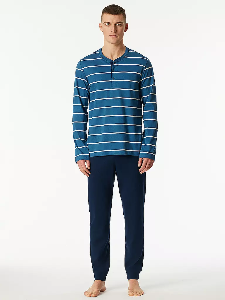 SCHIESSER | Pyjama  | blau