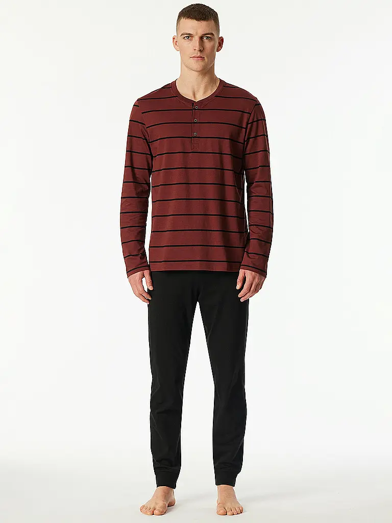 SCHIESSER | Pyjama  | dunkelrot