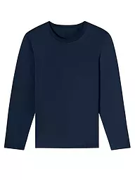 SCHIESSER | Pyjama Langarmshirt  | dunkelblau