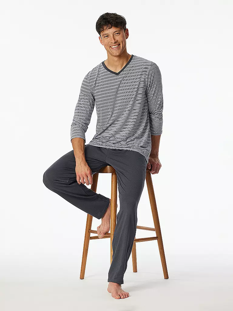 SCHIESSER | Pyjama | grau