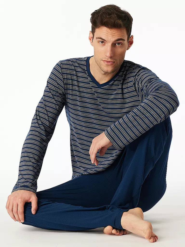 SCHIESSER | Pyjama | blau