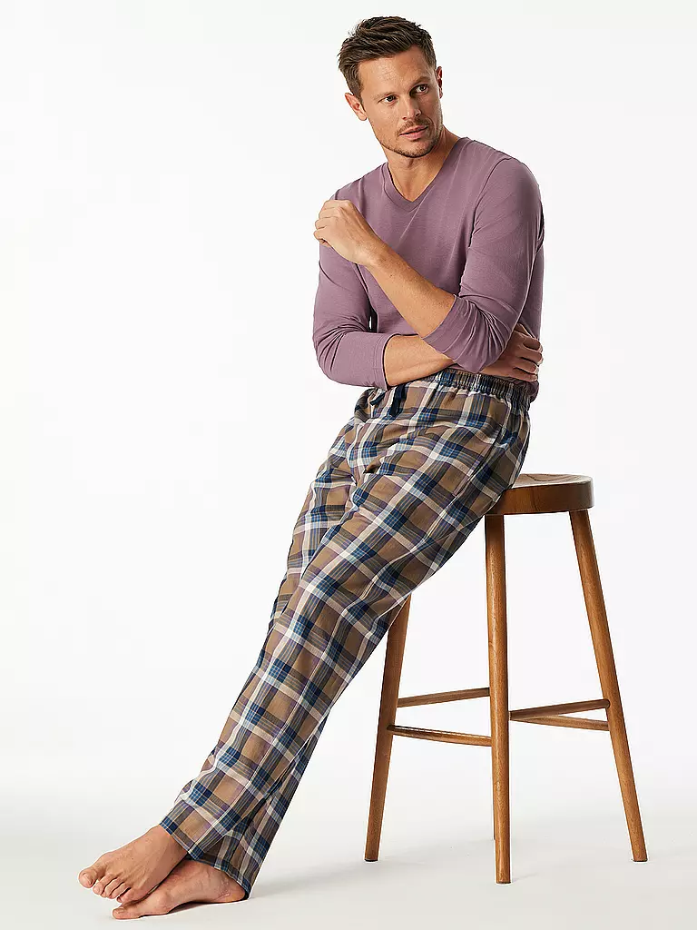 SCHIESSER | Pyjamahose  | dunkelrot