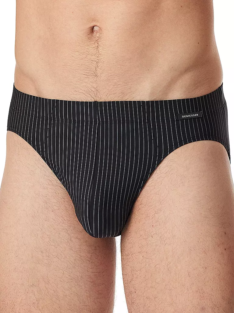 SCHIESSER | Slip schwarz | olive