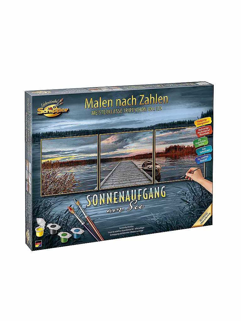 SCHIPPER | Malen nach Zahlen - Sonnaufgang am See | keine Farbe